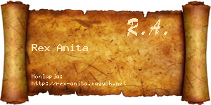Rex Anita névjegykártya